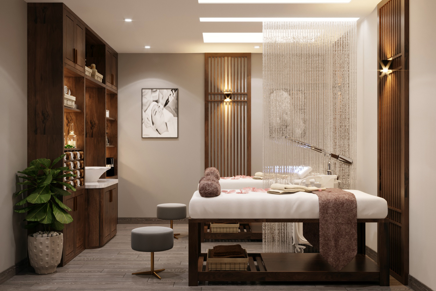 TC trần vách thạch cao- Spa